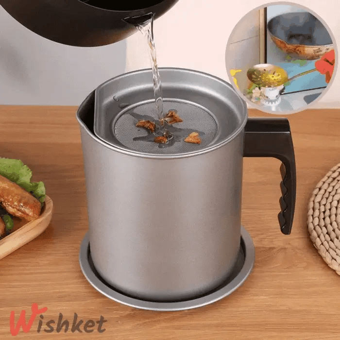 Cooking Oil Strainer Pot