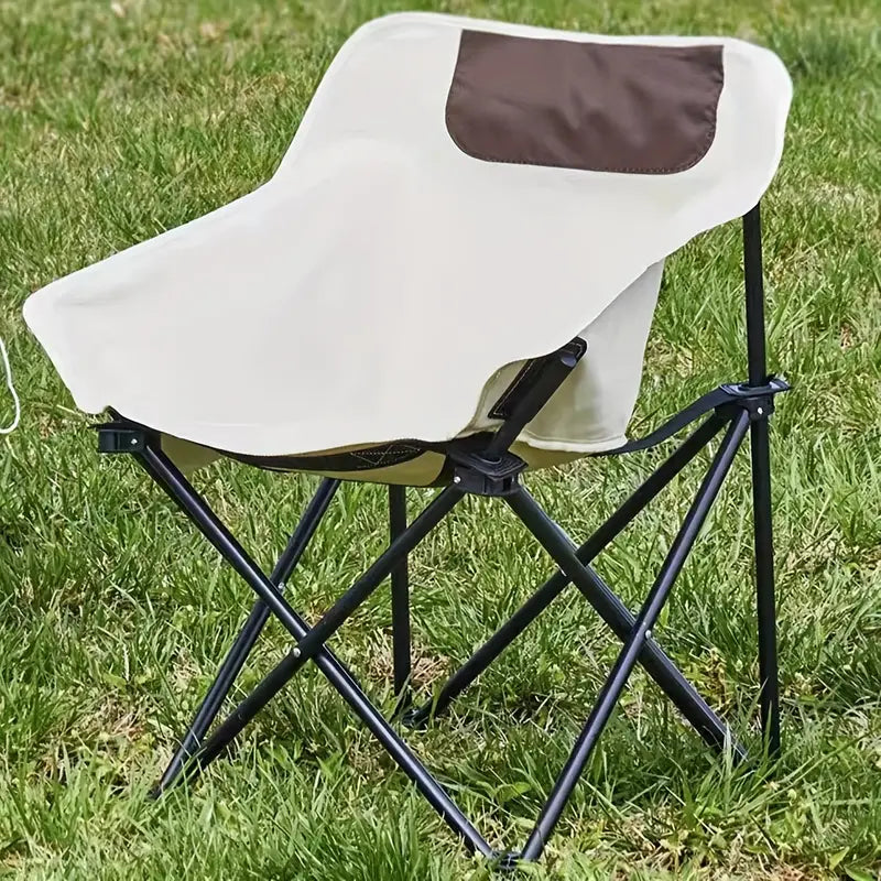 Foldable Lightweight Camping Chair With Pocket & Carry Bag