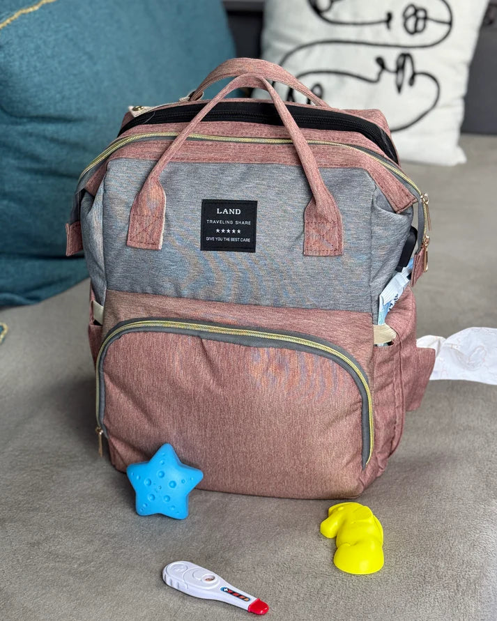 Baby Travel Diaper Bag With Outdoor Bassinet Bed Backpack