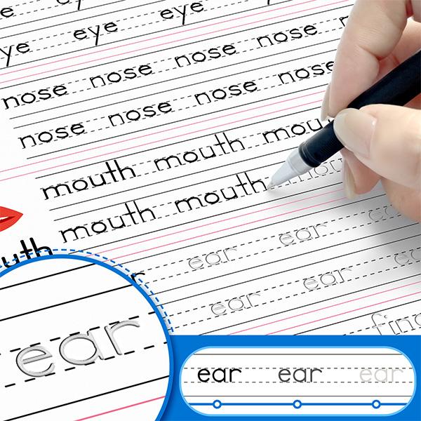 Reusable Magic Grooved Writing Practice Books for Kids - 6 Books Set