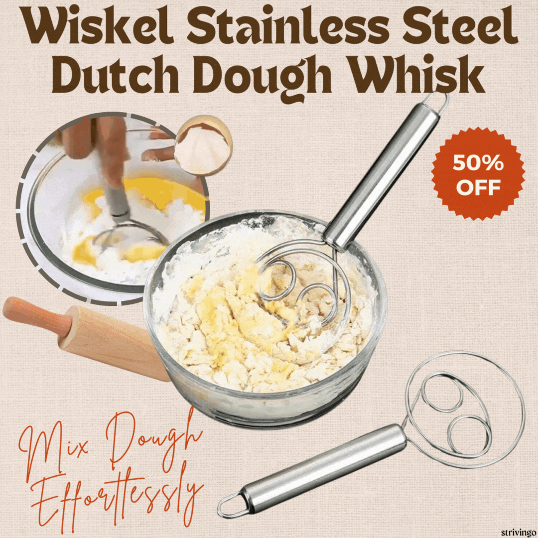 Stainless Steel Dutch Dough Whisk ( 50% OFF Limited Stockš„)