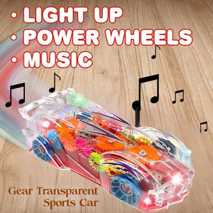 Concept Transparent Racing Car Toy With Music