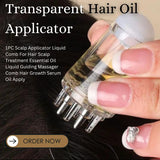 Transparent Hair Oil Applicator Scalp Massager