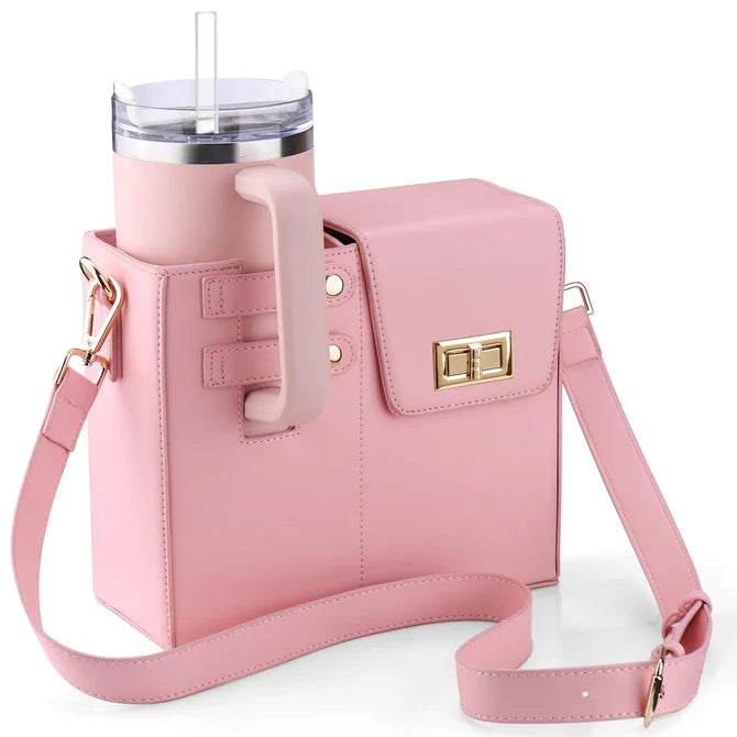 Premium Quality Stanley Crossbody Leather Bag For Tumbler