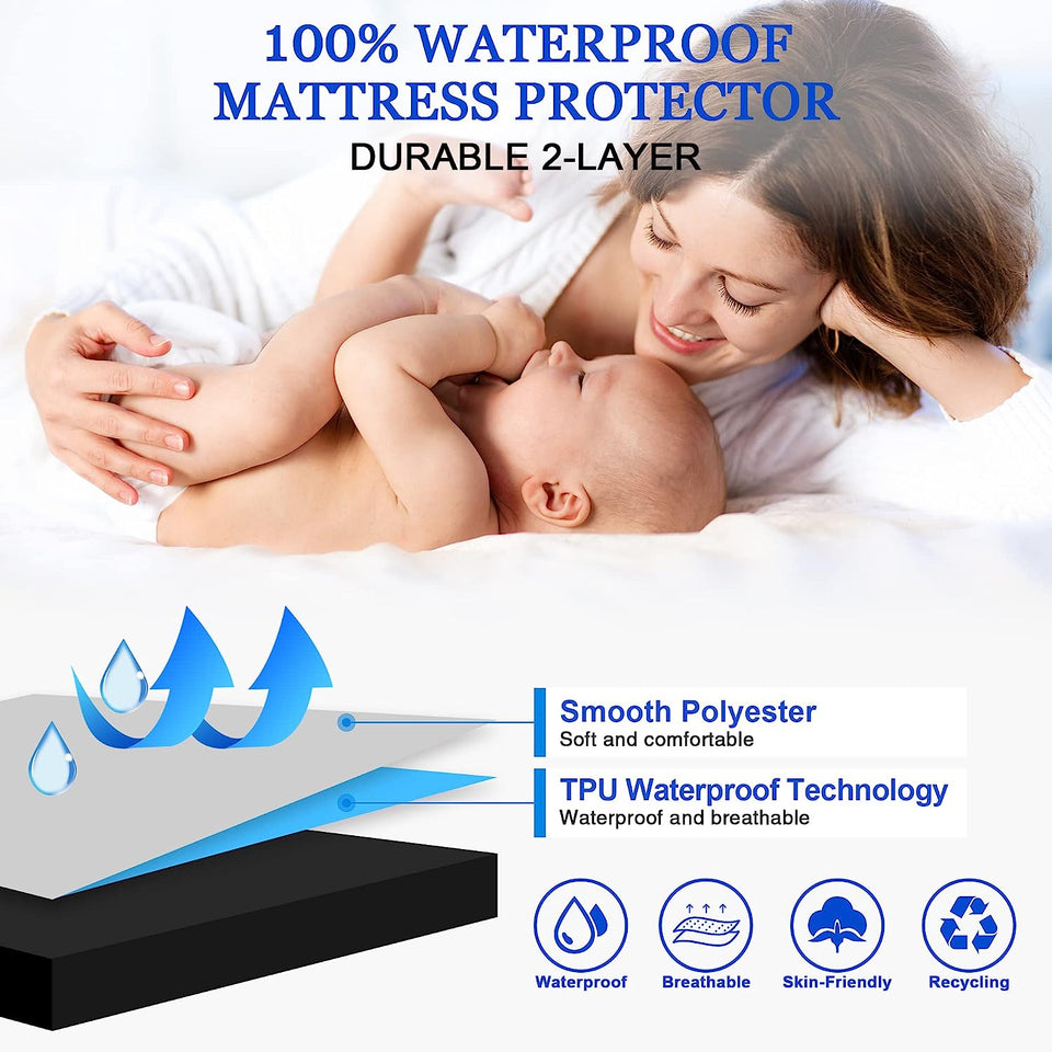 Anti Slip Waterproof Mattress Protector Cover | King Size