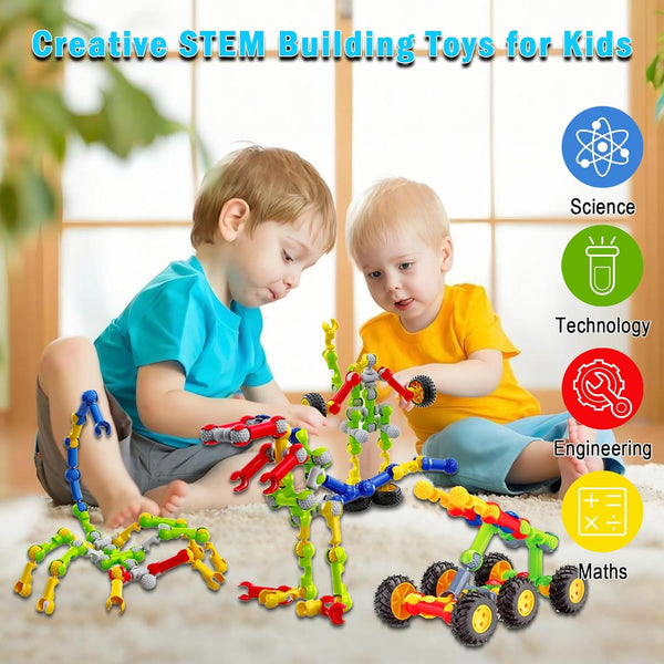 Kids STEM Building Blocks Educational Toys - 89 Pcs Block – luxurious.pk