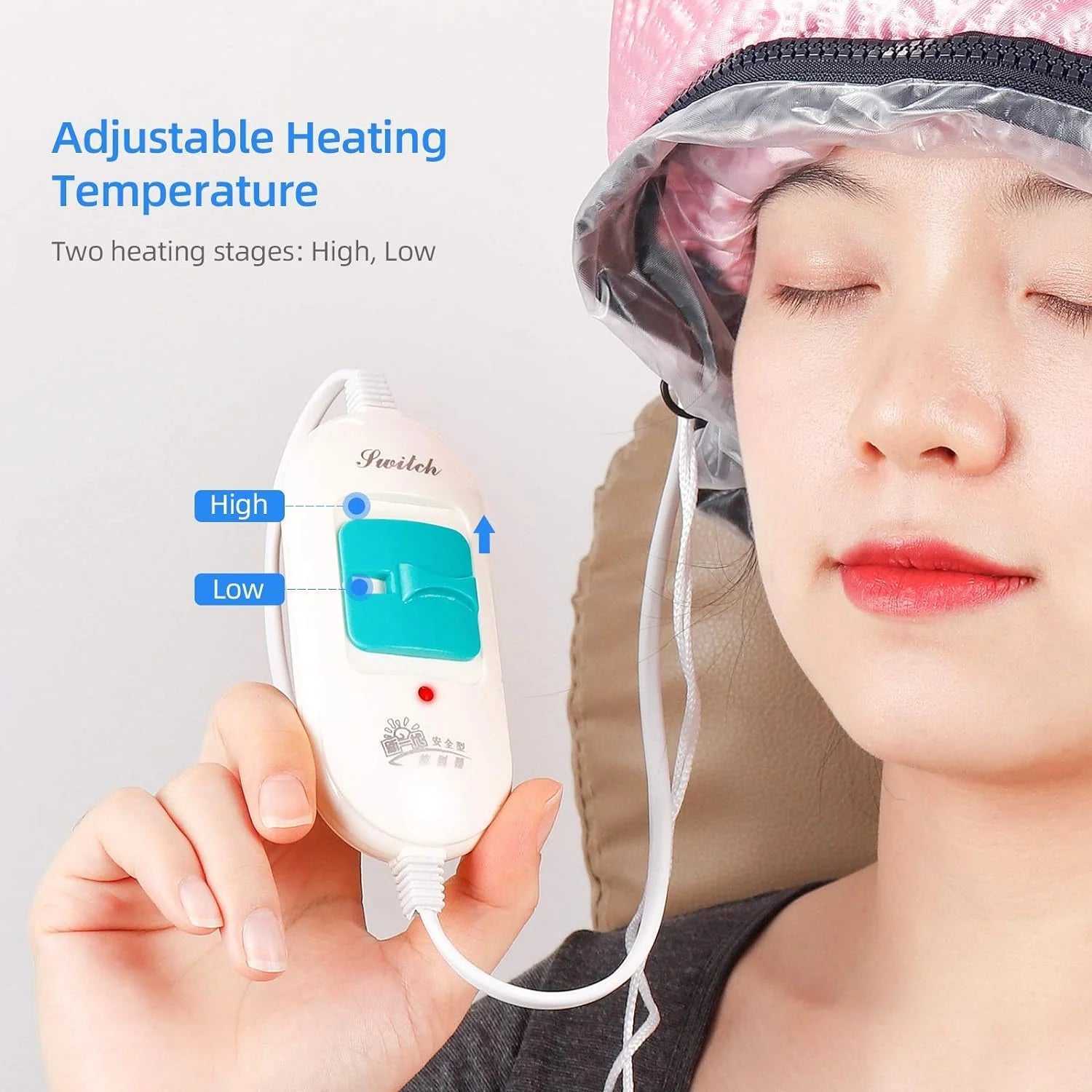 Electric Thermal Hair Steamer Cap for Hair SPA Massager