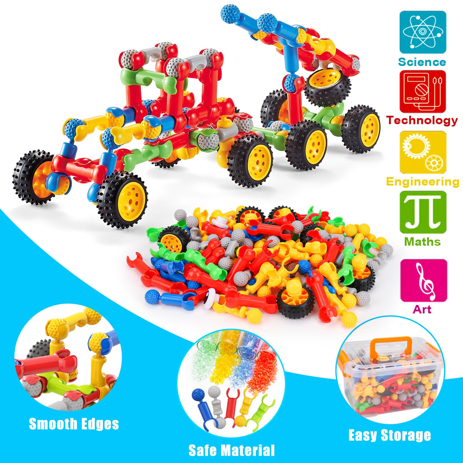 Kids STEM Building Blocks Educational Toys - 89 Pcs Block