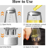 Transparent Hair Oil Applicator Scalp Massager