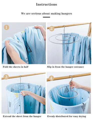 Spiral Shape Bedsheet Hanger