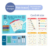 Reusable Educational Tracing Work Book for kids 64 Pages