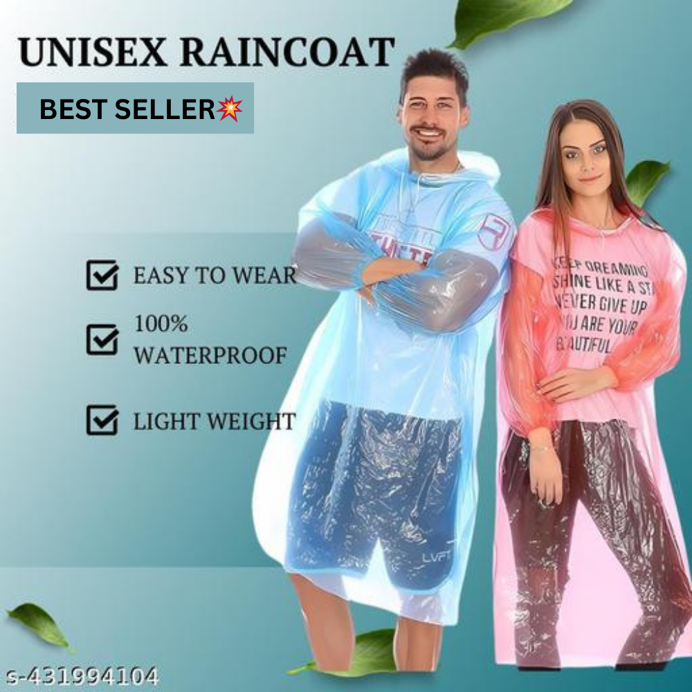 Reusable Unisex Rain Coat Poncho - Parachout