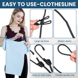 Portable Clothlesine Rope With 12 Clips