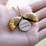 You Are My Sunshine Unique Sunflower Necklace