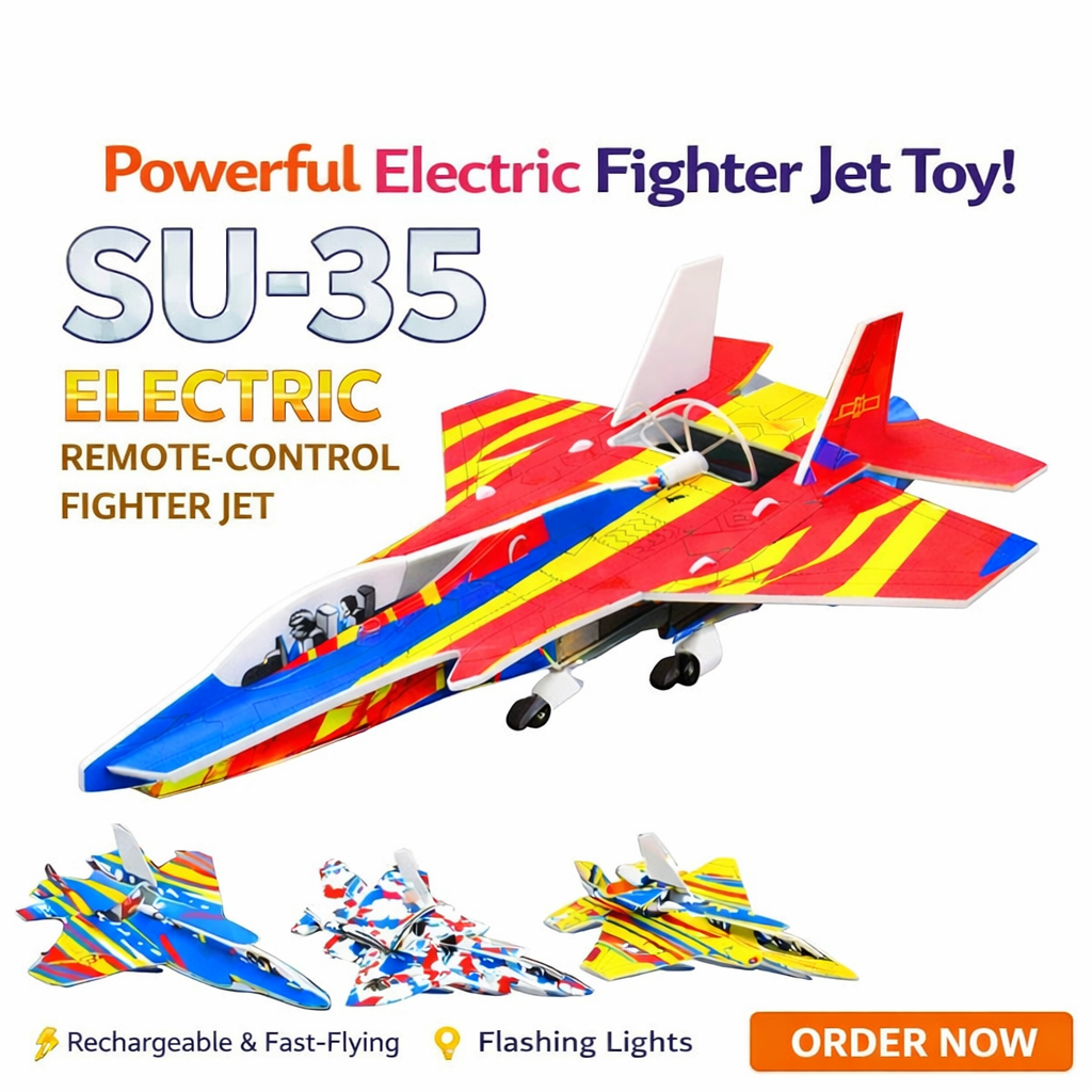 Rechargeable Self Assemble Flying Fighter Jet Aircraft Toy