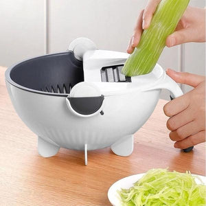 9 in 1 Multifunctional Vegetable Cutter With Drain Basket