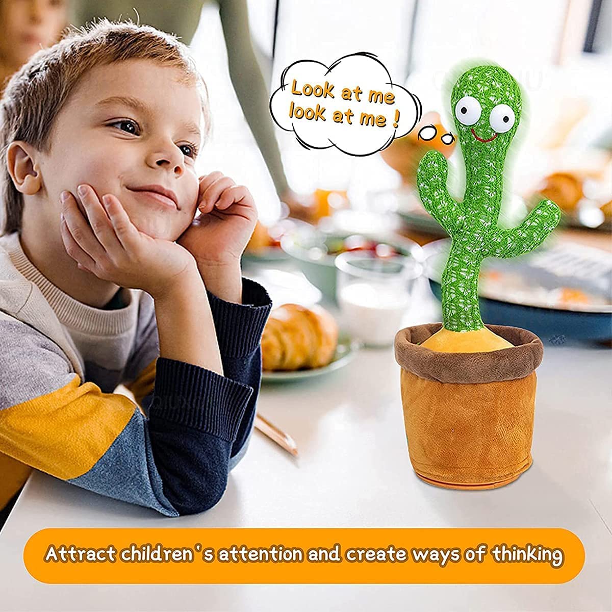 USB Charging Talking Dancing Cactus Toys