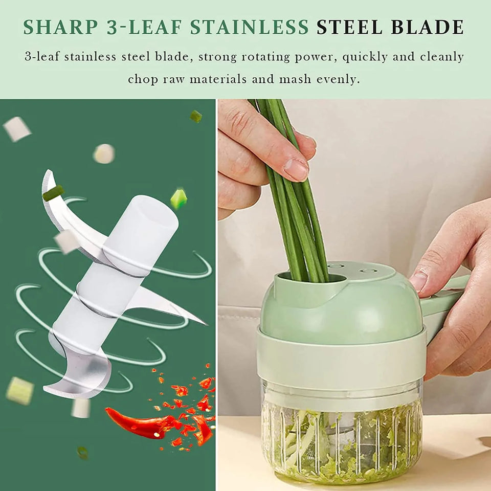 MULTIFUNCTIONAL RECHARGEABLE HANDHELD ELECTRIC VEGETABLE CUTTER