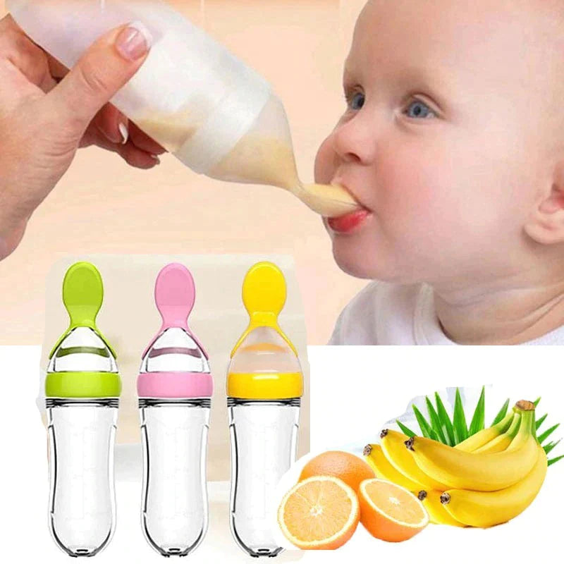 Baby Silicone Spoon Feeder Pacifier and Kneepad (Pack of 3)