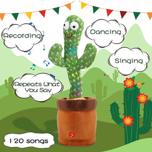 Rechargeable Dancing Cactus Toy -Singing Talking & Recording Learning Toy For Kids
