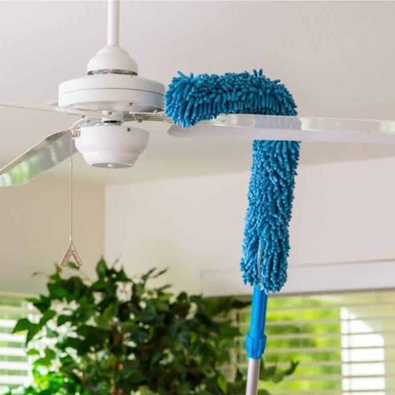 Flexible Microfiber Cleaning Duster With Extendable Rod-Ceiling Fan Du ...