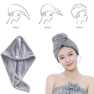 Microfiber Quick Hair Drying Cap Towel (Pack of 3 )