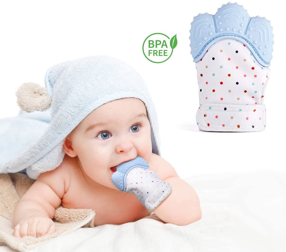 Natural Silicon Baby Teether Gloves
