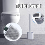 Silicon Soft Bristles Flexible Toilet Cleaning Brush