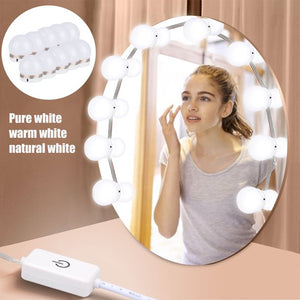 Vanity Light LED Bulbs for Makeup Mirror | 10 Bulbs with 3 Light Modes