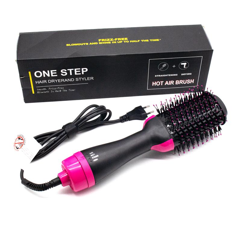 3-in-1 Hair Dryer, Straightener & Hair Curler Brush